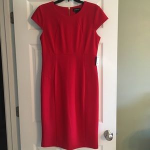 NWT Red Dress with Exposed Zipper